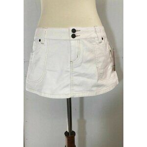 Split Clothing Juniors Corduroy White Mini Skirt